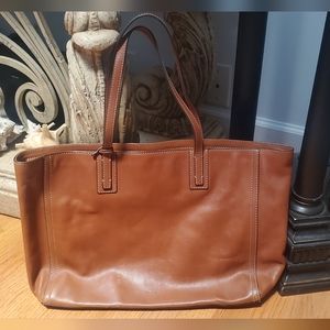 Fossil Brown Leather Tote